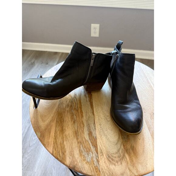 Lucky Brand Leather Basil Ankle Booties, Women's size 8.5, Black - Picture 1 of 8